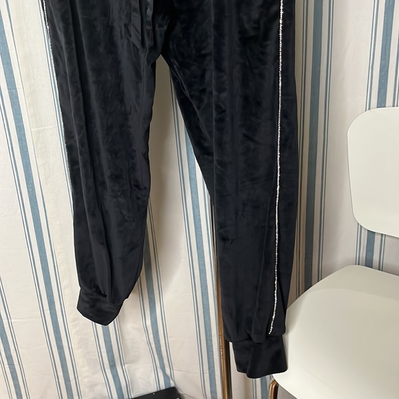 Victoria Secret On the bling jogger Diamond tux stripe on sides black satin tie - Picture 6 of 13